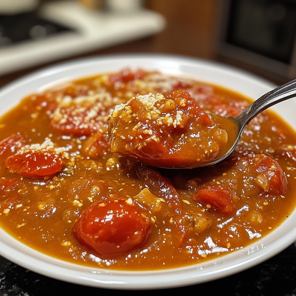Tomatensuppe mit Parmesan