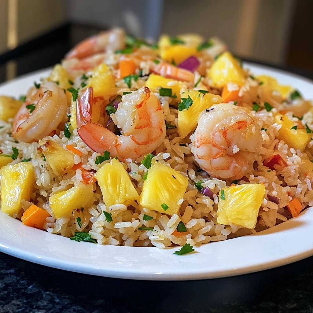 Gebratener Reis mit Ananas