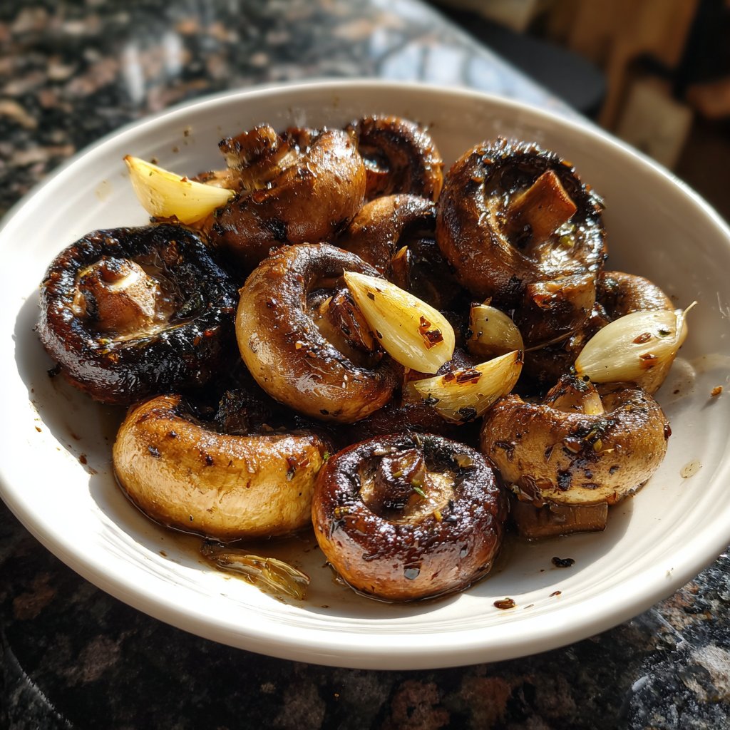 Gegrillte Champignons Mit Knoblauch