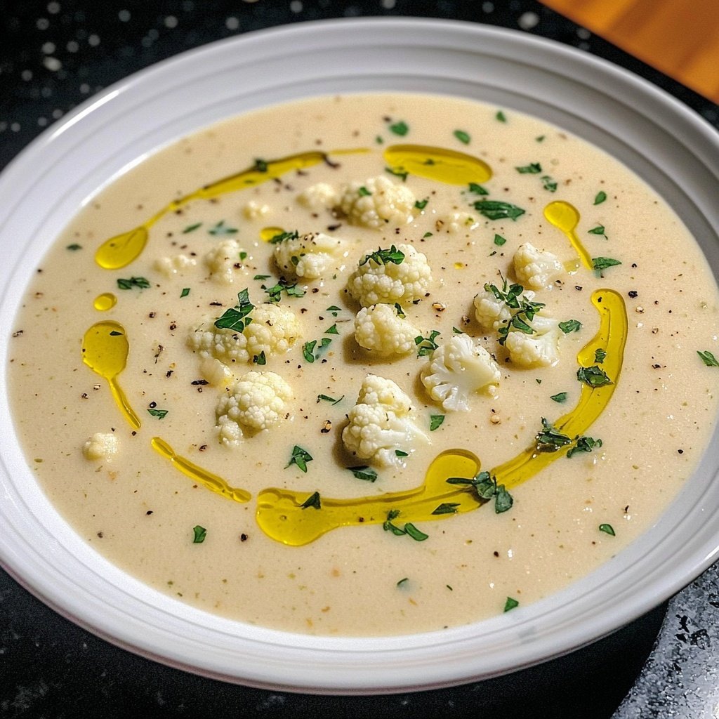 Blumenkohlsuppe mit mildem Geschmack