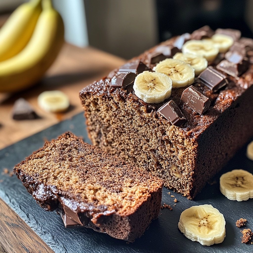 Bananenbrot mit Schokostückchen