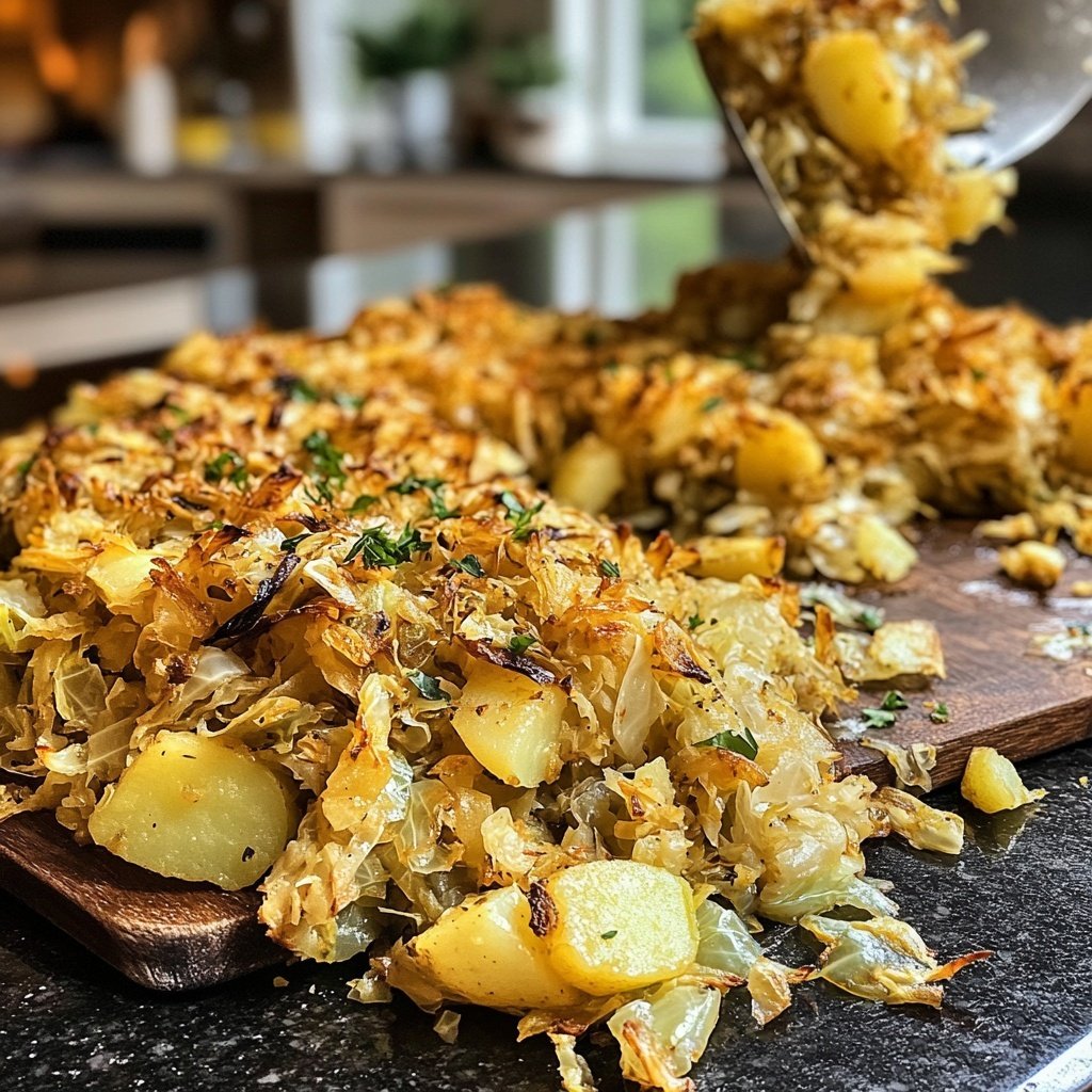 Herzhafte Spitzkohl-Kartoffel-Pfanne