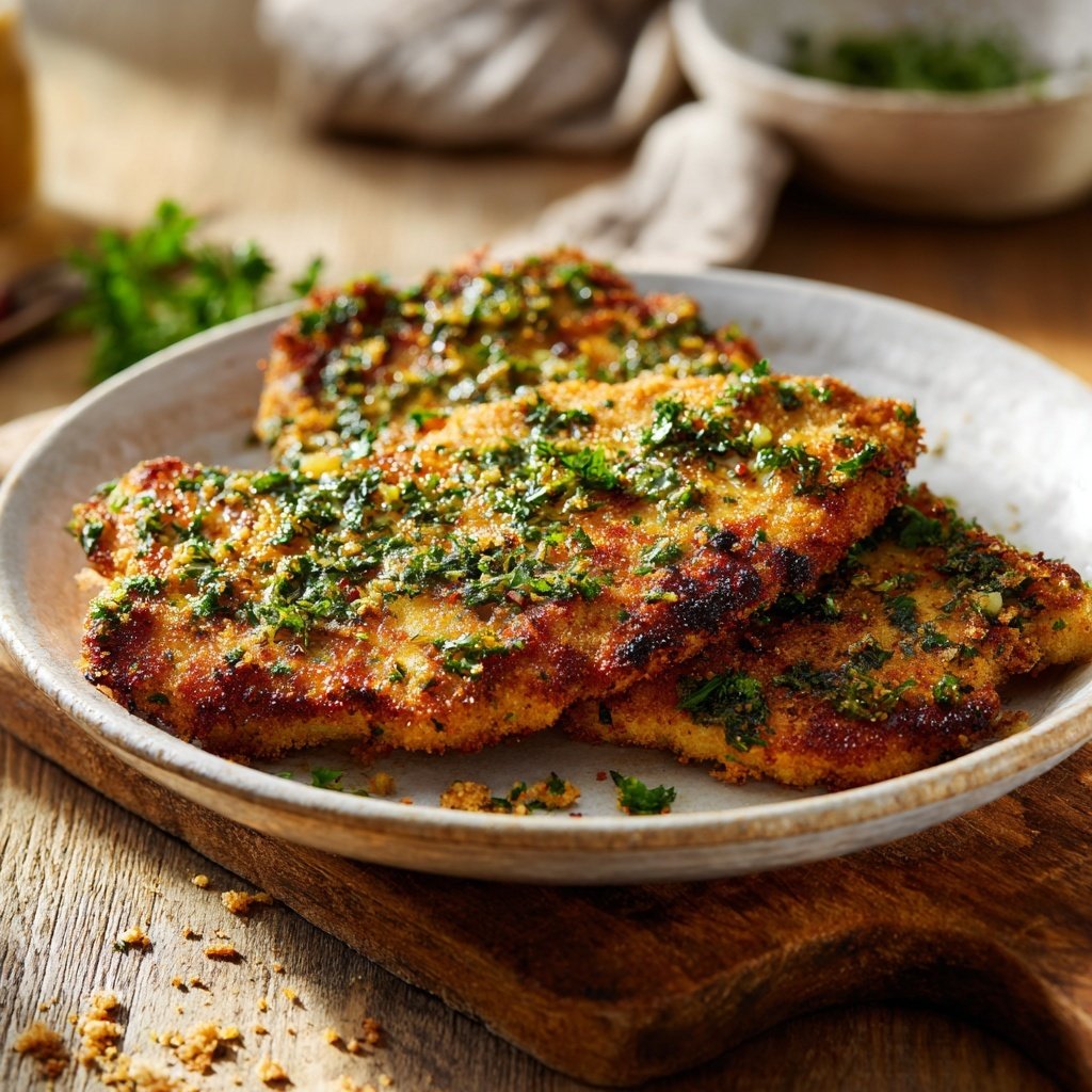 Gegrilltes Putenschnitzel Mit Kräuterkruste