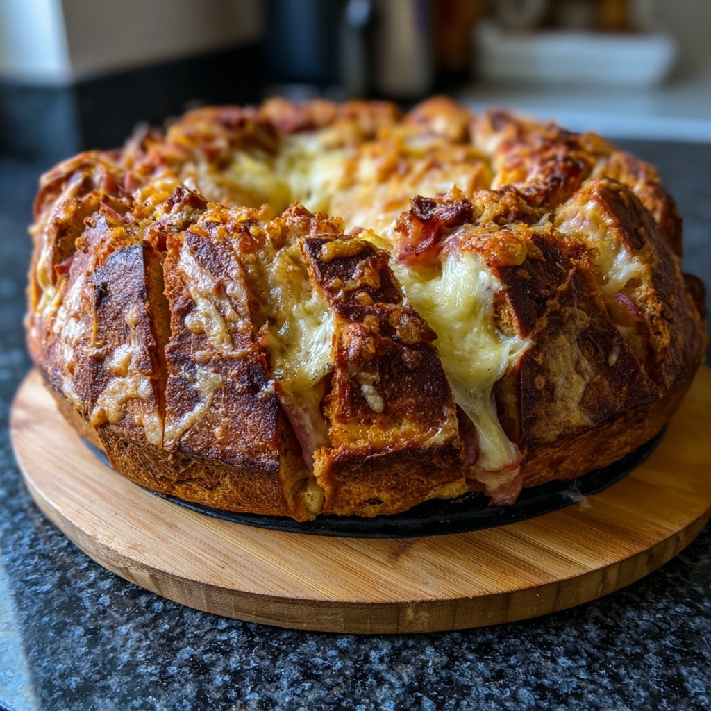 Zupfbrot Mit Schinken Und Käse