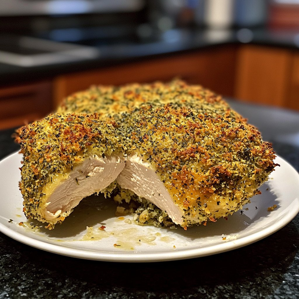 Hähnchenbrust mit Kräuterkruste