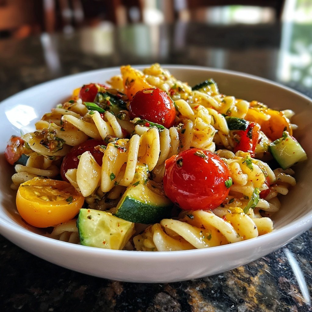 Mediterraner Nudelsalat Mit Oliven Öl