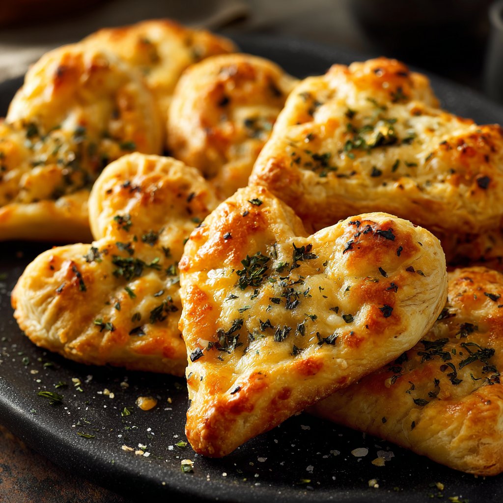 Blätterteig-Herzen mit Käse