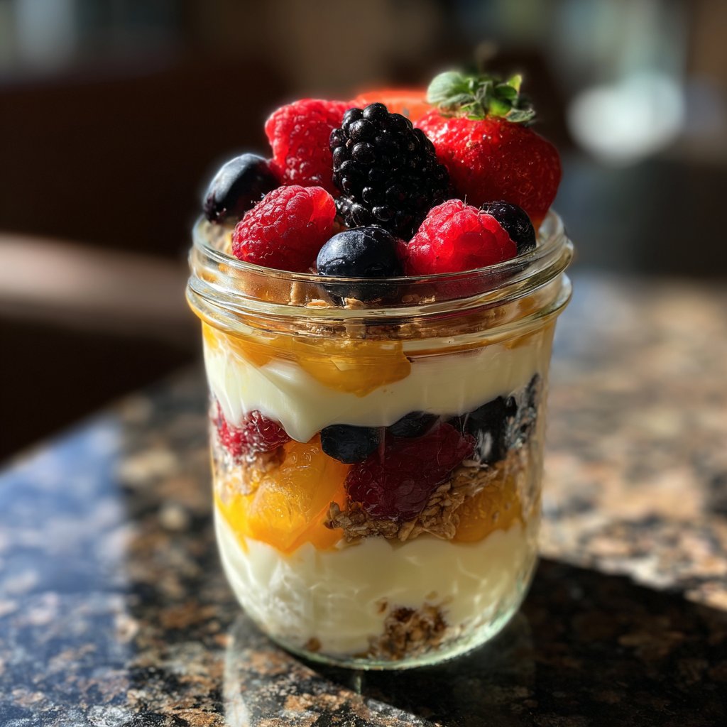 Frühstück im Glas mit Joghurt