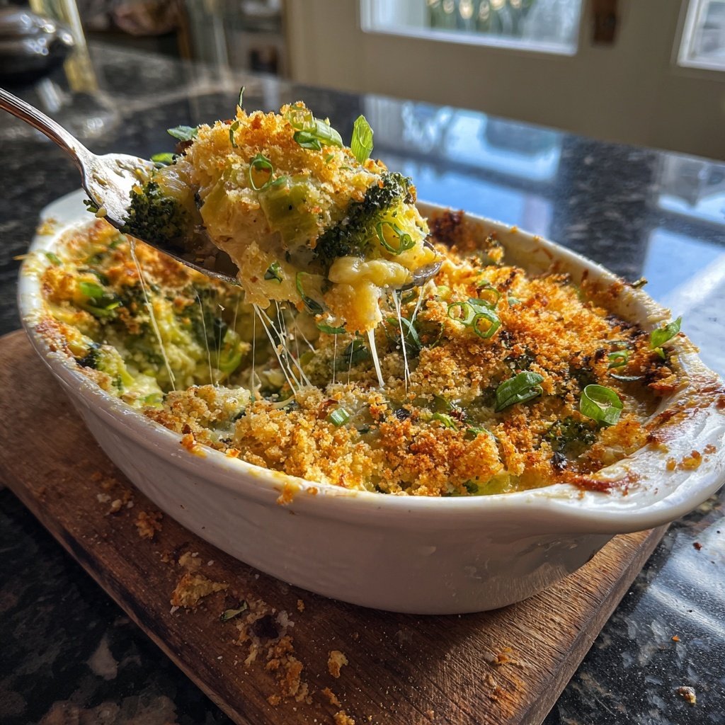 Brokkoli Auflauf Mit Frühlingszwiebeln