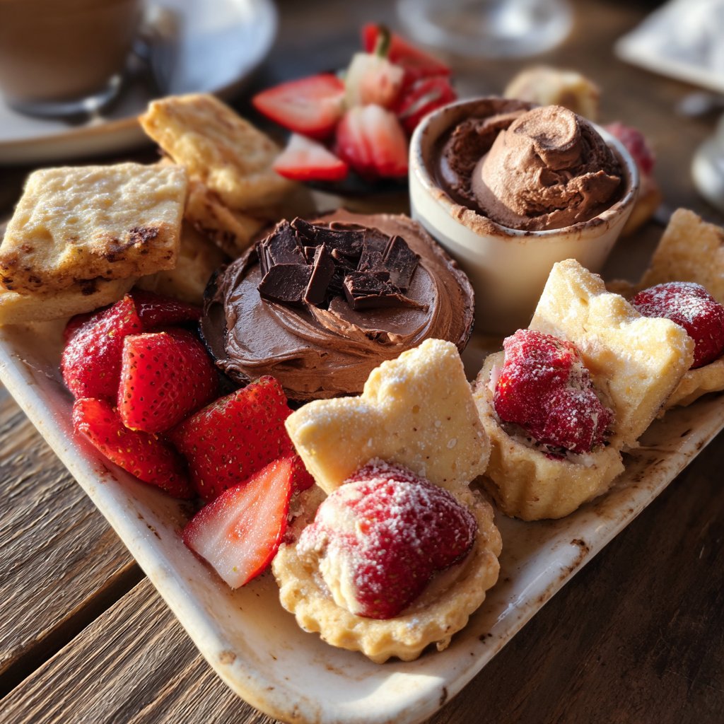 Dessertplatte für Verliebte